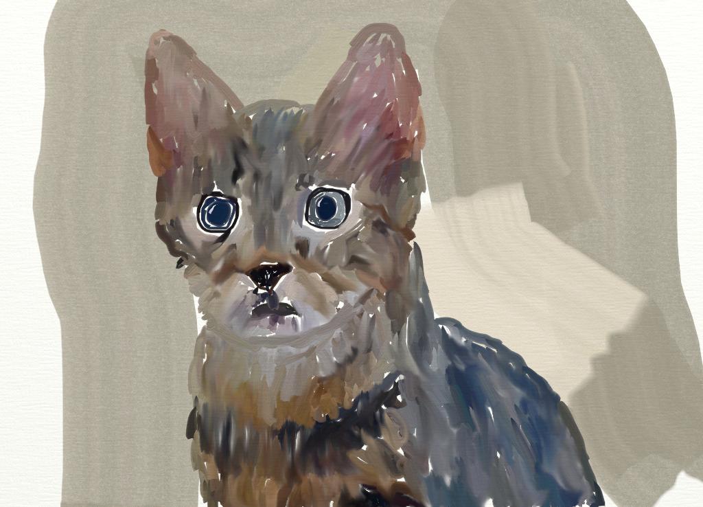 Katt målning