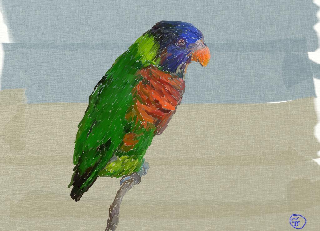 Papegoja målning